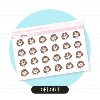 Oop Babe Option 1 Bubba Bear Studios Oop Babe Stickers