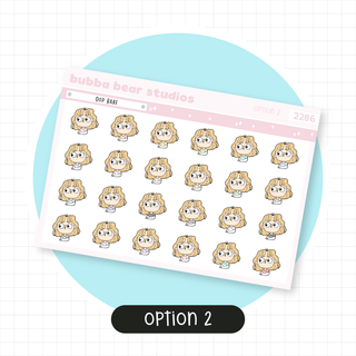 Oop Babe Option 2 Bubba Bear Studios Oop Babe Stickers