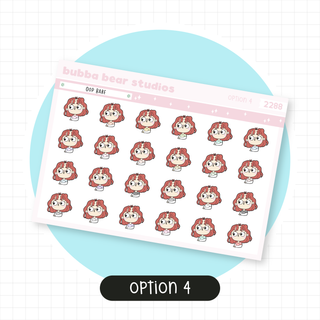 Oop Babe Option 4 Bubba Bear Studios Oop Babe Stickers