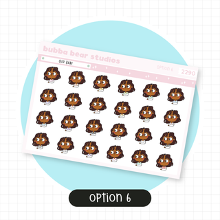 Oop Babe Option 6 Bubba Bear Studios Oop Babe Stickers