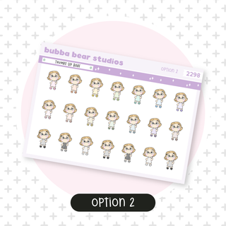 Thumbs Up Babe Option 2 Bubba Bear Studios Thumbs Up Babe Stickers