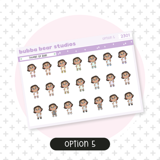 Thumbs Up Babe Option 5 Bubba Bear Studios Thumbs Up Babe Stickers