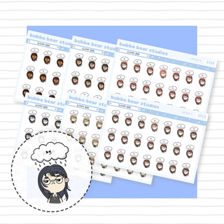 Gloomy Babe Bubba Bear Studios Gloomy Babe Stickers