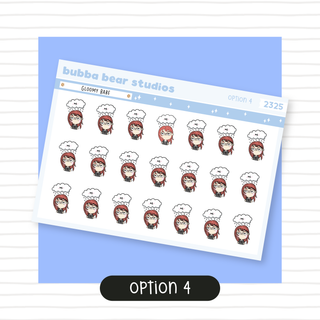 Gloomy Babe Option 4 Bubba Bear Studios Gloomy Babe Stickers