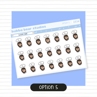 Gloomy Babe Option 5 Bubba Bear Studios Gloomy Babe Stickers