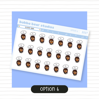 Gloomy Babe Option 6 Bubba Bear Studios Gloomy Babe Stickers