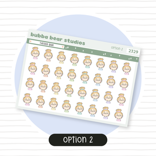 Tireddd Babe Option 2 Bubba Bear Studios Tireddd Babe Stickers