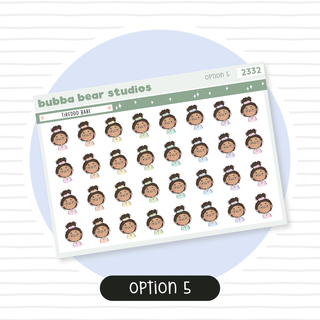 Tireddd Babe Option 5 Bubba Bear Studios Tireddd Babe Stickers