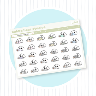 Cloudia - Laptop Quarter Sheet Bubba Bear Studios Cloudia - Laptop Stickers