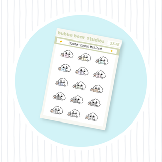 Cloudia - Laptop Mini Sheet Bubba Bear Studios Cloudia - Laptop Stickers