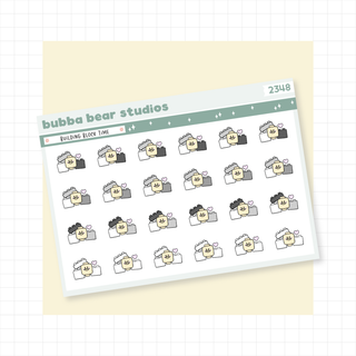 Building Blocks Time Quarter Sheet Minimal Bubba Bear Studios Building Blocks Time Stickers