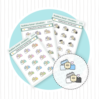 Building Blocks Time Mini Sheet Buy All (Set of 3) Bubba Bear Studios Building Blocks Time Stickers