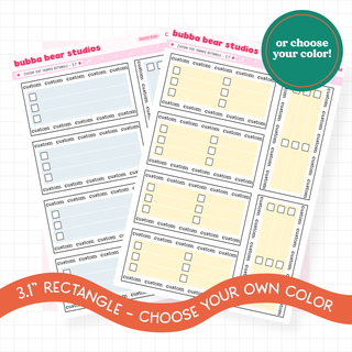 Custom Text Framed Rectangle - 3.1" Bubba Bear Studios Custom Text Framed Rectangle - 3.1"