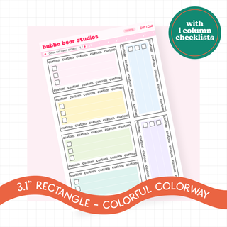 Custom Text Framed Rectangle - 3.1" Bubba Bear Studios Custom Text Framed Rectangle - 3.1"