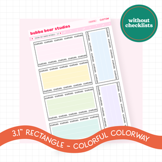 Custom Text Framed Rectangle - 3.1" Bubba Bear Studios Custom Text Framed Rectangle - 3.1"