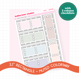 Custom Text Framed Rectangle - 3.1" Bubba Bear Studios Custom Text Framed Rectangle - 3.1"