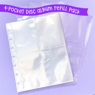 4-Pocket Refill Pack for Disc Album Sticker Storage Bubba Bear Studios 4-Pocket Refill Pack for Disc Album Sticker Storage photo album
