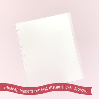 Tabbed Dividers for Disc Album Sticker Storage Bubba Bear Studios Tabbed Dividers for Disc Album Sticker Storage photo album