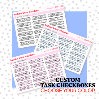 CUSTOM Task Checkboxes - Choose Your Color Bubba Bear Studios CUSTOM Task Checkboxes - Choose Your Color