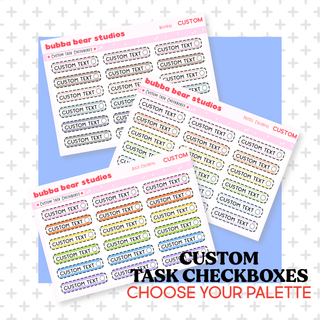CUSTOM Task Checkboxes - Choose Your Palette Bubba Bear Studios CUSTOM Task Checkboxes - Choose Your Palette