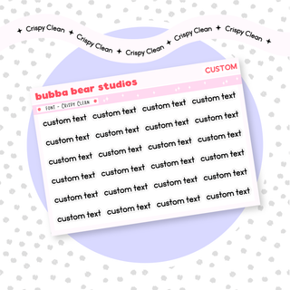 *CUSTOM* Text Crispy Clean Bubba Bear Studios *CUSTOM* Text Stationery