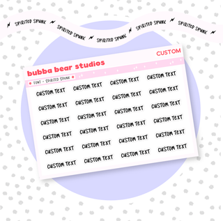 *CUSTOM* Text Spirited Spunk Bubba Bear Studios *CUSTOM* Text Stationery