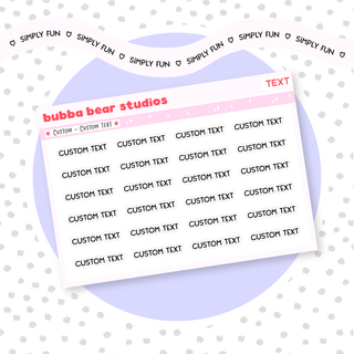 *CUSTOM* Text Simply Fun Bubba Bear Studios *CUSTOM* Text Stationery