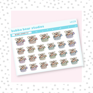 Wizard Laundry Elf Colorful Bubba Bear Studios Wizard Laundry Elf