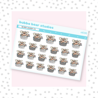 Wizard Laundry Elf Minimal Bubba Bear Studios Wizard Laundry Elf