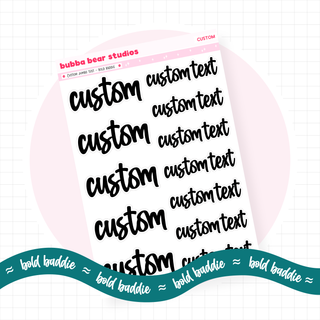 *CUSTOM* JUMBO Text Bold Baddie Bubba Bear Studios *CUSTOM* JUMBO Text Stickers