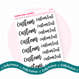 *CUSTOM* JUMBO Text Frisky Business Bubba Bear Studios *CUSTOM* JUMBO Text Stickers