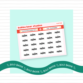 *CUSTOM* BITTY BUBBA Text Bold Baddie Bubba Bear Studios *CUSTOM* BITTY BUBBA Text Stationery