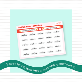 *CUSTOM* BITTY BUBBA Text Fancy Pants Bubba Bear Studios *CUSTOM* BITTY BUBBA Text Stationery