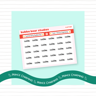 *CUSTOM* BITTY BUBBA Text Prince Charming Bubba Bear Studios *CUSTOM* BITTY BUBBA Text Stationery