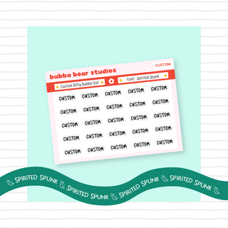 *CUSTOM* BITTY BUBBA Text Spirited Spunk Bubba Bear Studios *CUSTOM* BITTY BUBBA Text Stationery