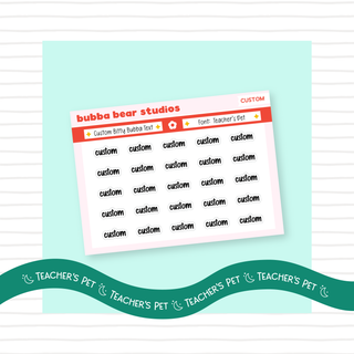 *CUSTOM* BITTY BUBBA Text Bubba Bear Studios *CUSTOM* BITTY BUBBA Text Stationery