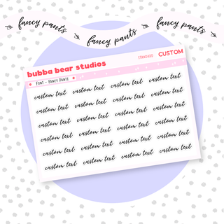 *CUSTOM* Text Fancy Pants Bubba Bear Studios *CUSTOM* Text Stationery