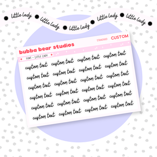 *CUSTOM* Text Little Lady Bubba Bear Studios *CUSTOM* Text Stationery
