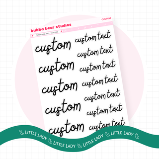 *CUSTOM* JUMBO Text Little Lady Bubba Bear Studios *CUSTOM* JUMBO Text Stickers