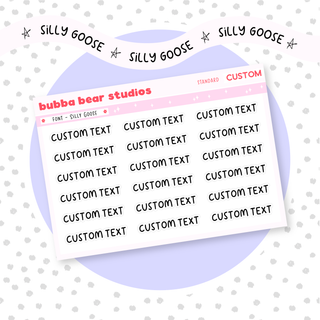 *CUSTOM* Text Silly Goose Bubba Bear Studios *CUSTOM* Text Stationery