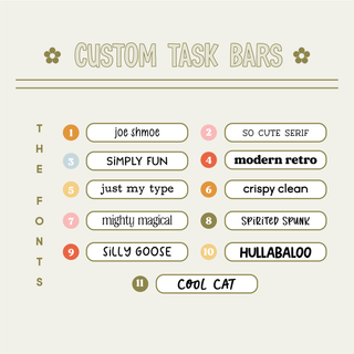 *CUSTOM* Task Bars - Choose Color Palette Bubba Bear Studios *CUSTOM* Task Bars - Choose Color Palette Stickers